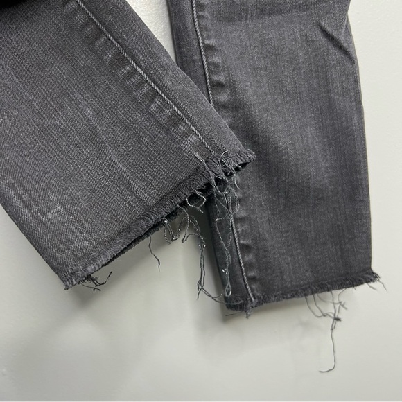 DENIM FORUM Black The Nico Mid Rise Skinny Crop Denim Jeans - Picture 4 of 8